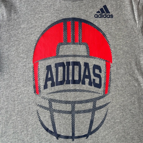 ADIDAS | Grey Football Graphic Short Sleeve Casual T Shirt | Youth XL - Picture 3 of 5